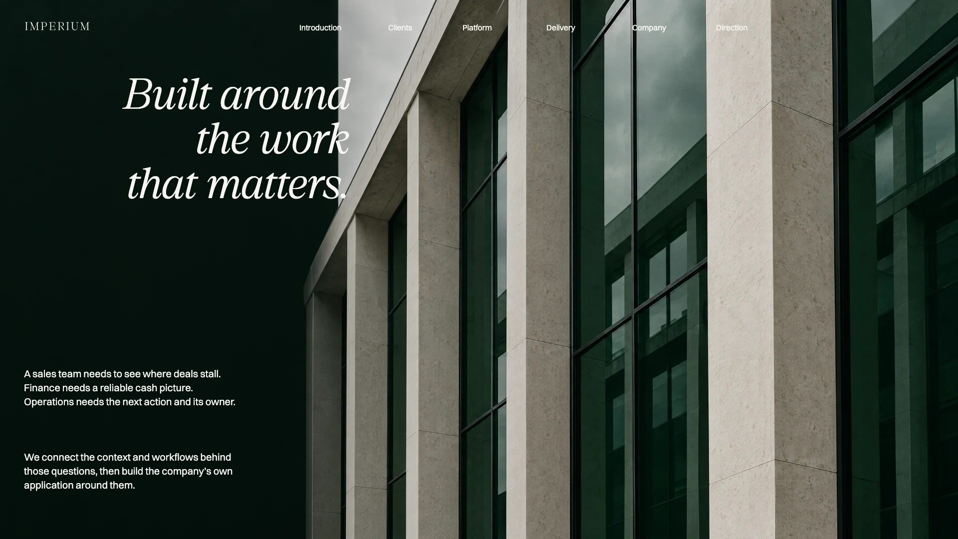 Slide 4: Built around the work