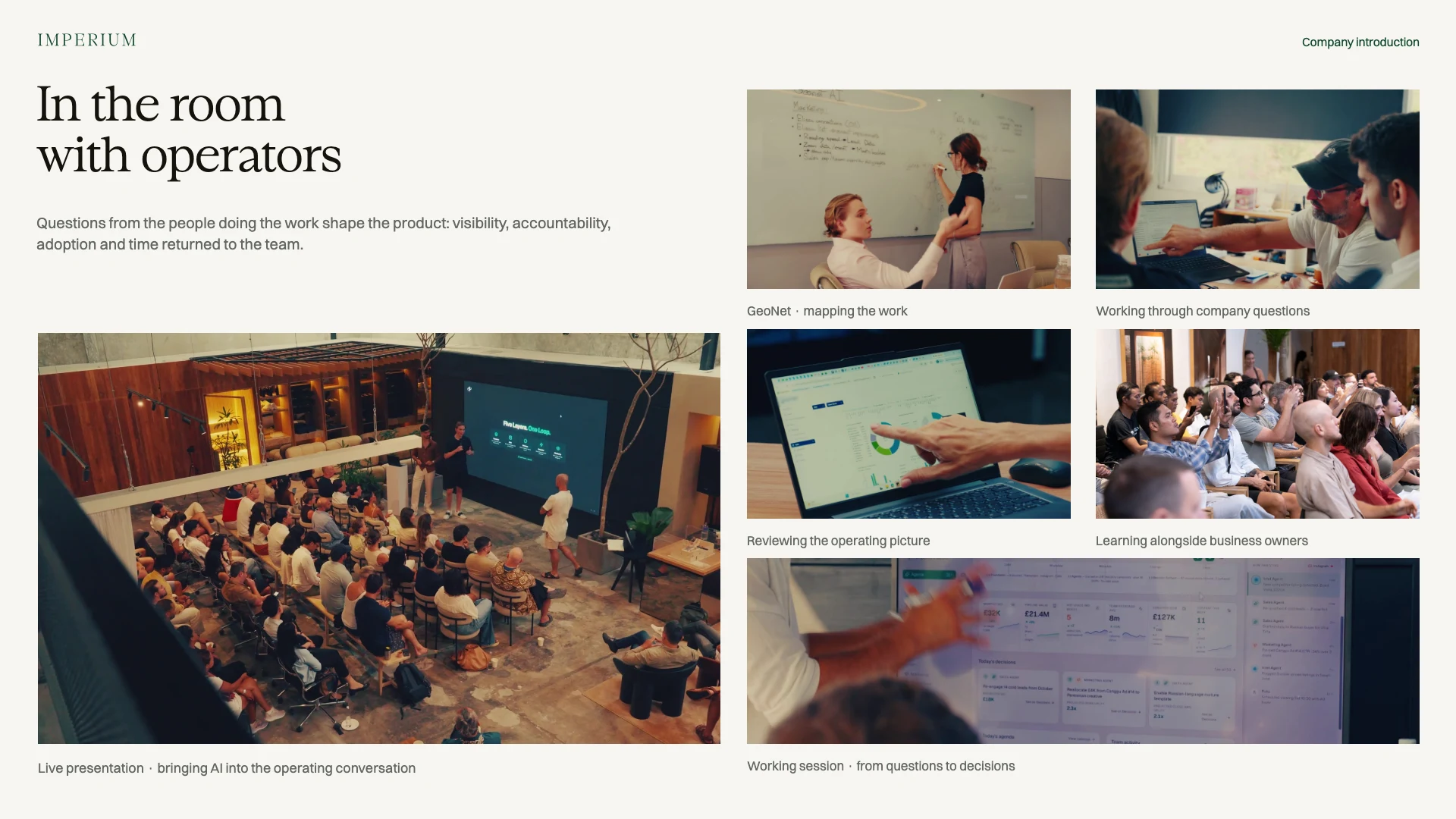 Slide 8: In the room with operators