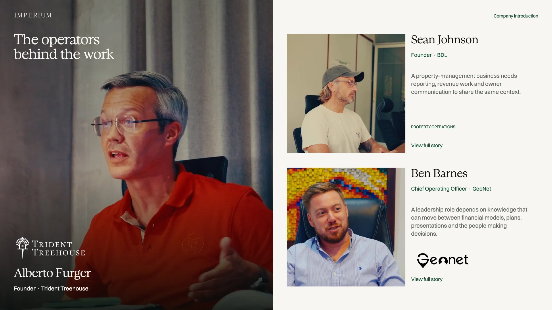 Slide 13: The operators behind the work