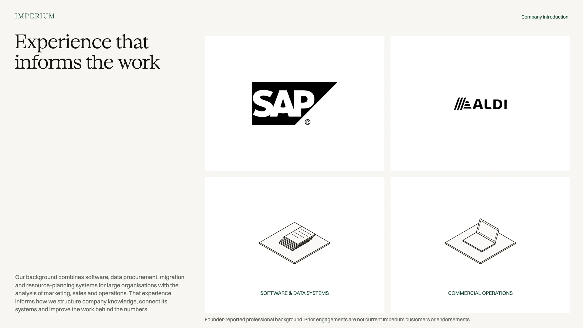 Slide 21: Experience that informs the work