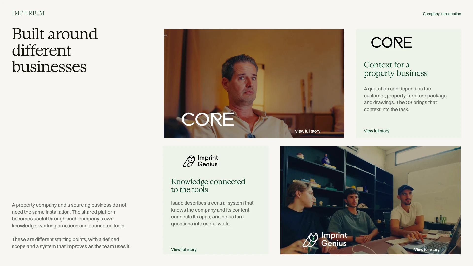 Slide 29: Built around
different businesses