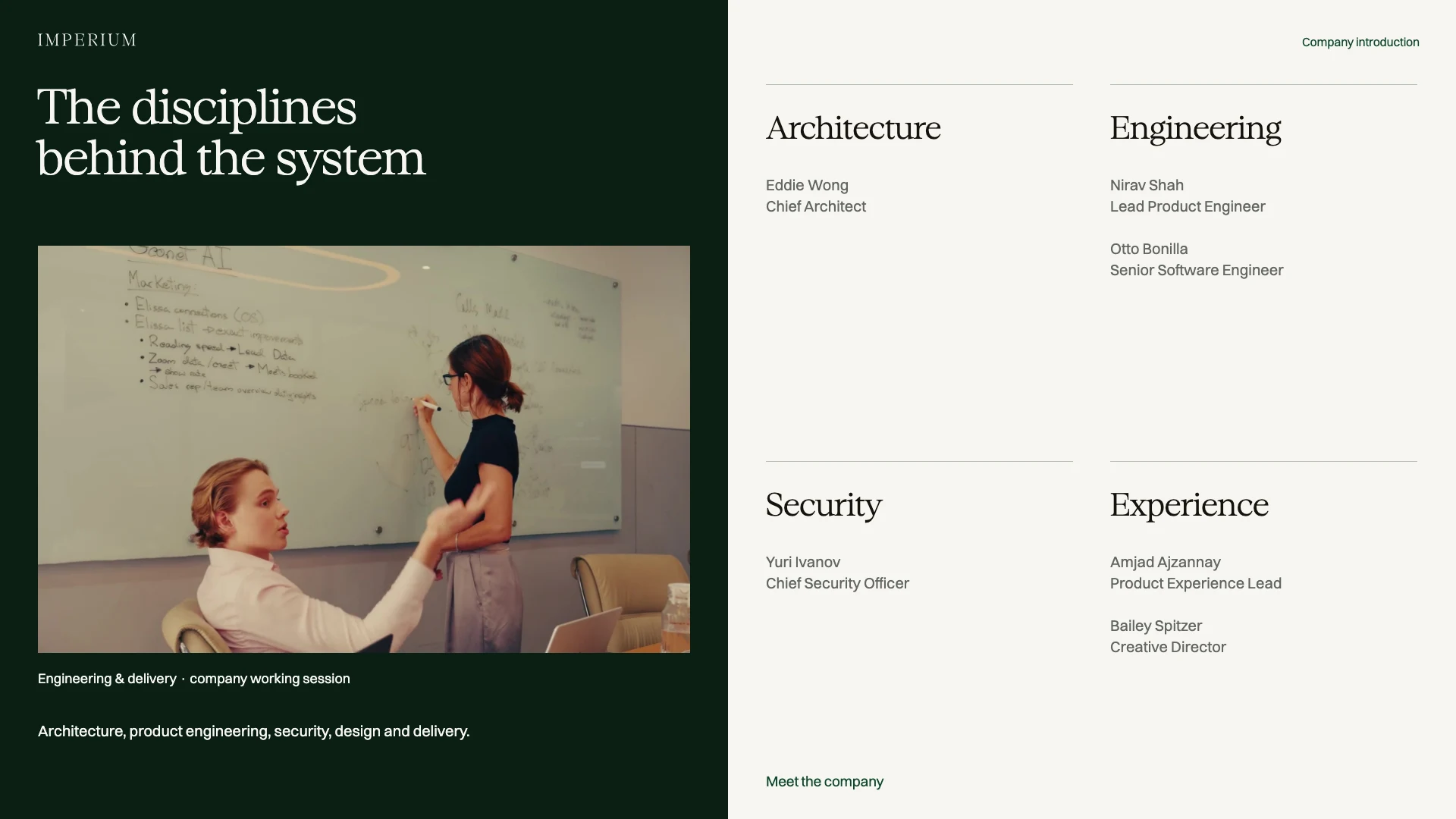 Slide 31: The disciplines behind the system